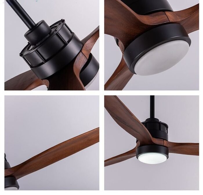52” High Quality Decorative Ceiling Fan with Light and Remote Control DC Motor Wooden Fans