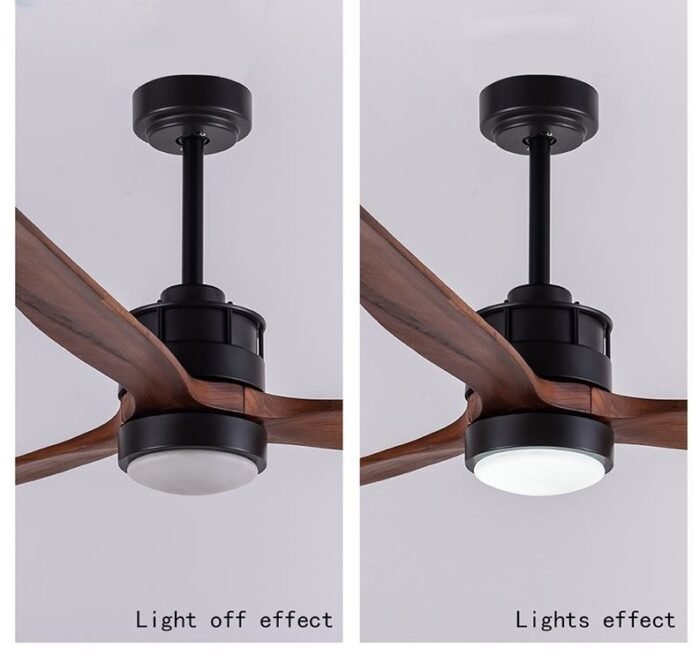52” High Quality Decorative Ceiling Fan with Light and Remote Control DC Motor Wooden Fans