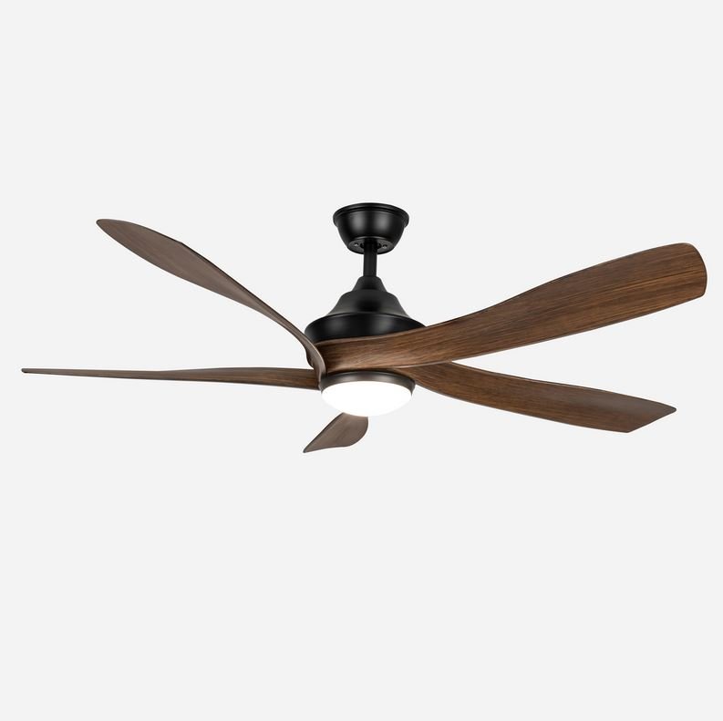 56 Inch American Retro Style Dark Wood Color Strong Wind Silent Ceiling Fan