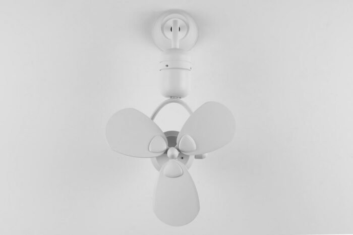 CAF162413 Wall Fan 16 Inch Solid Wood White Decoration Wall Mounted Fans for Bar Corner