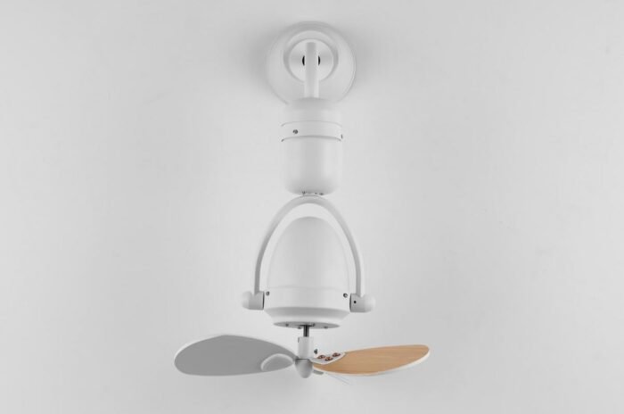 CAF162413 Wall Fan 16 Inch Solid Wood White Decoration Wall Mounted Fans for Bar Corner