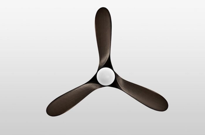 CAF520003 Dark Wood Ceiling Fan with LED Light 52 Inch for Indoor Decoration