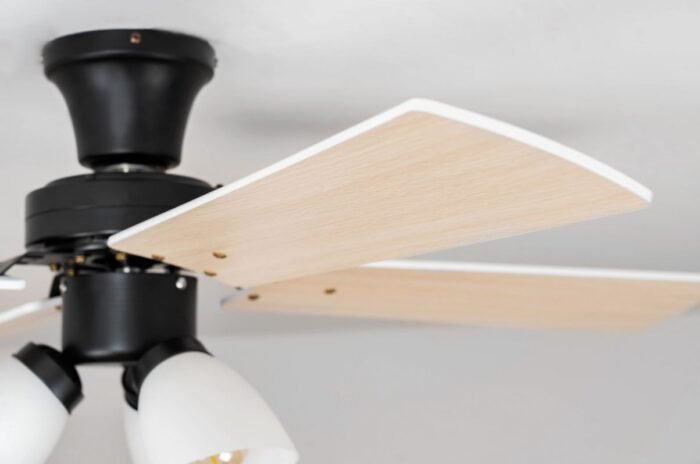 CAF520001 52 Inch Modern Minimalist Style Ceiling Fan With Bulbs for House Hold Commercial Industrial Use