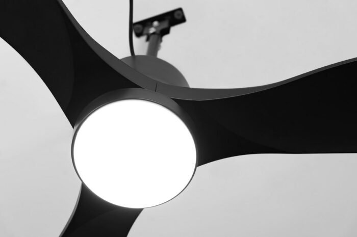 CAF1171 Outdoor Ceiling Fan with LED Light 52 Inch Waterproof IP44 Dark Wood for Gazebo