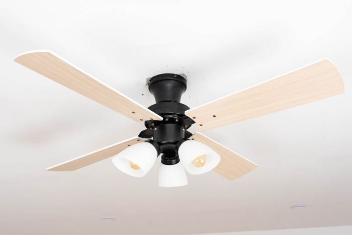 CAF520001 52 Inch Modern Minimalist Style Ceiling Fan With Bulbs for House Hold Commercial Industrial Use