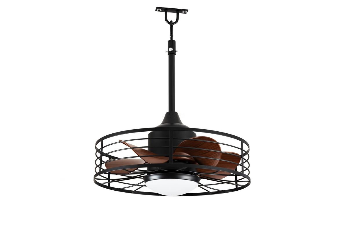 Outdoor Ceiling Fan Black 20 Inch IP44 Degree of Waterproof Remote Control BLDC 